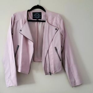 Ladies leather/suede moto jacket